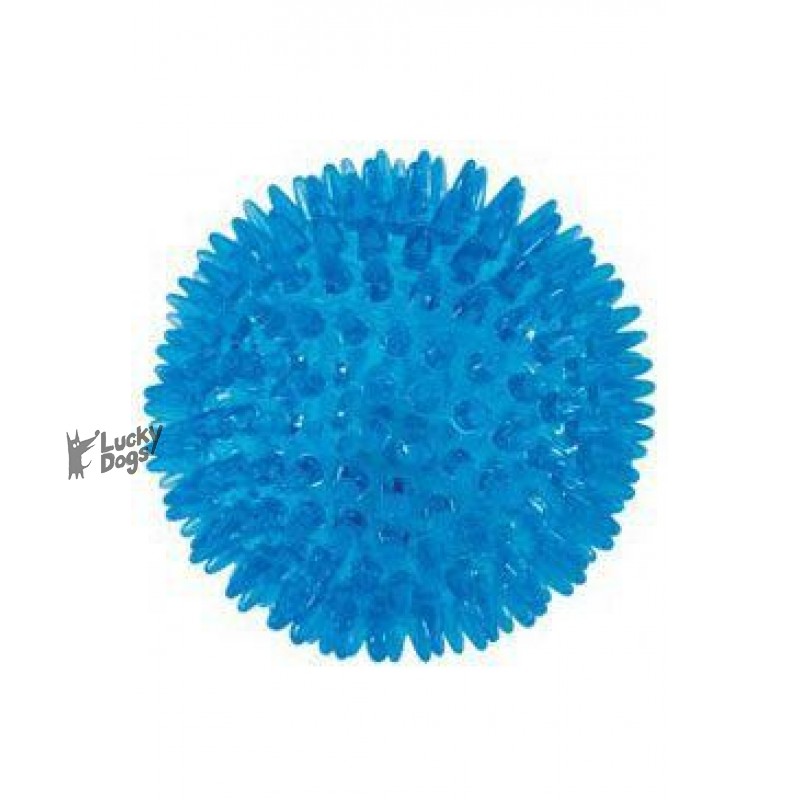 Hračka pes BALL SPIKE TPR POP 13cm s ostňami tyrkysZolux