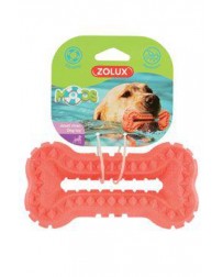 Hračka pes BONE MOOS TPR POP 13cm lososová Zolux
