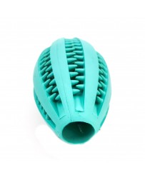 Dentafun Hračka pes Lopta Rugby s mätou Zelený 11cm TR