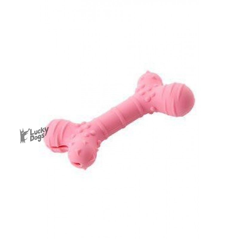 Hračka pes BUSTER Flex Bone, ružová 16cm