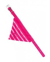 Obojok nylon sa šatkou XS 19-24cm / 10mm ružový TR