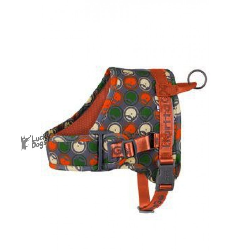 Postroj Hurtta Go 45-55cm sivý / červený