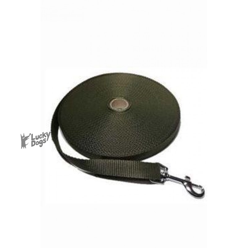 Vodítko DINOFASHION stopovacie ploché khaki 20m/2cm