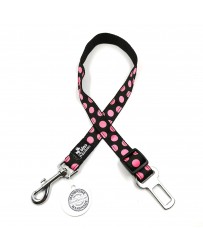 Bezpečnostný pás DINOFASHION ružová bodka