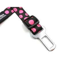 Bezpečnostný pás DINOFASHION ružová bodka