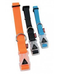 Obojok pes SILICONE svietiace čierna 15mm / 28-40cm Zolux