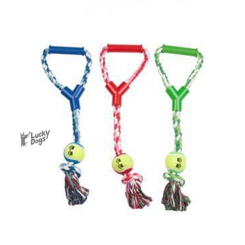 Hračka pes preťahovadlo 45x6x17cm, mix farieb