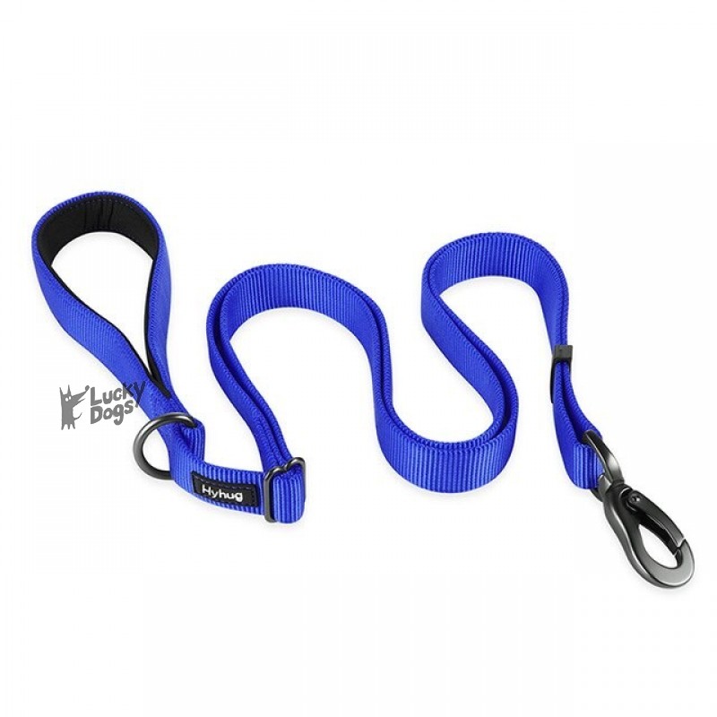 LuckyDogs Berry nylonové vodítko s vystuženým rukoväťou - modrá S - 1,5cm / 1,8m