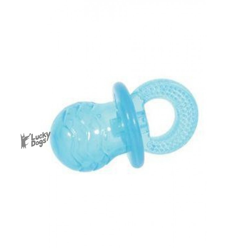 Hračka pes cumlík TPR POP Pacifier 10cm tyrkys Zolux