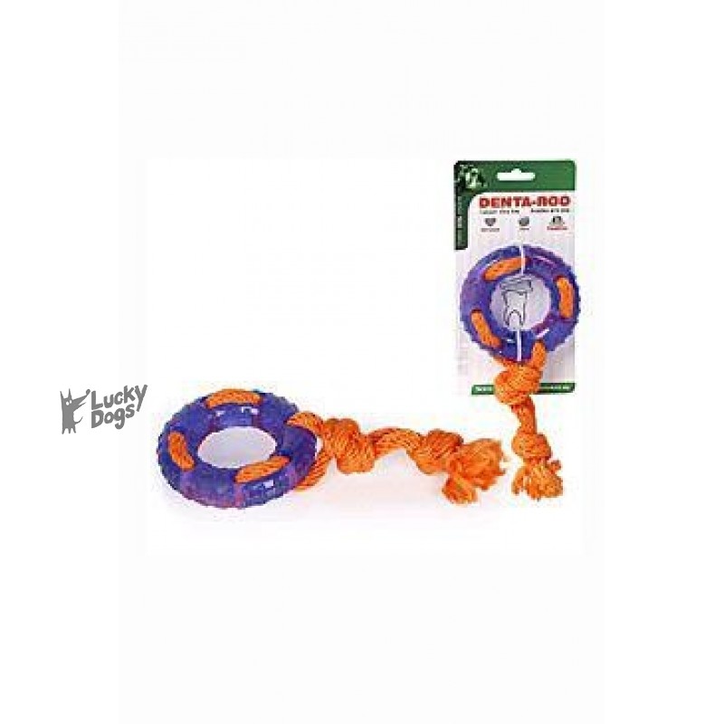 Hračka pes Denta Roo Záchranný kruh 22cm / 9,5cm