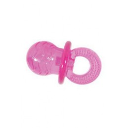 Hračka pes cumlík TPR POP Pacifier 10cm ružová Zolux