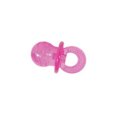 Hračka pes cumlík TPR POP Pacifier 10cm ružová Zolux