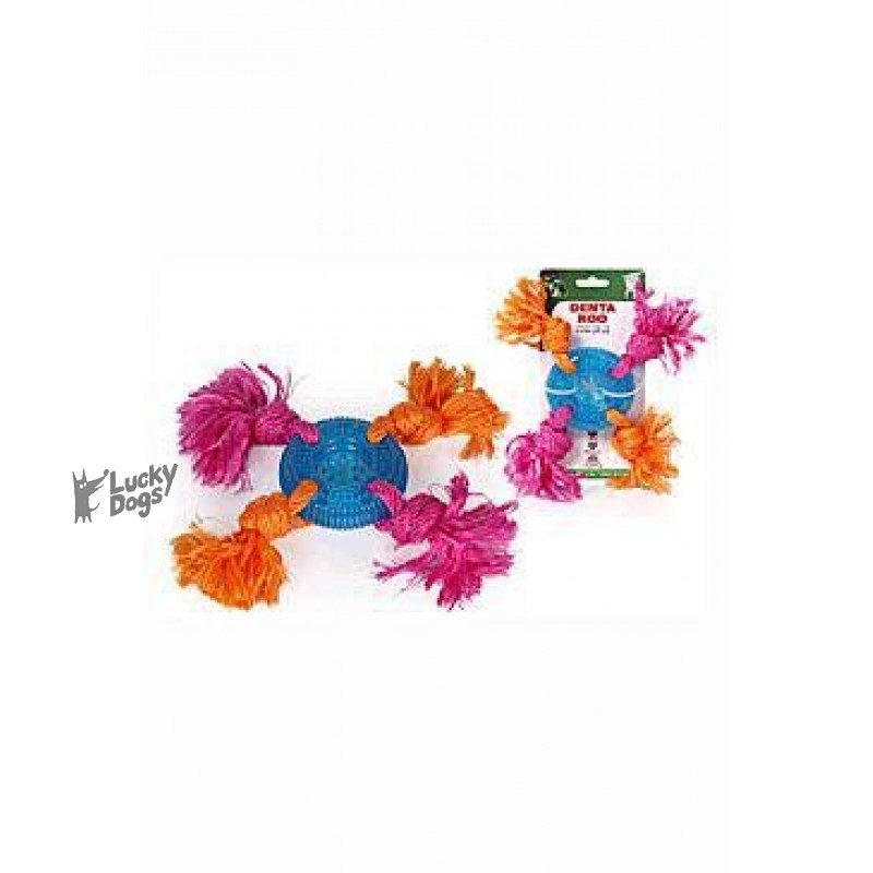 Hračka pes Denta Roo Disk sa 4 uzly 24cm / 8cm
