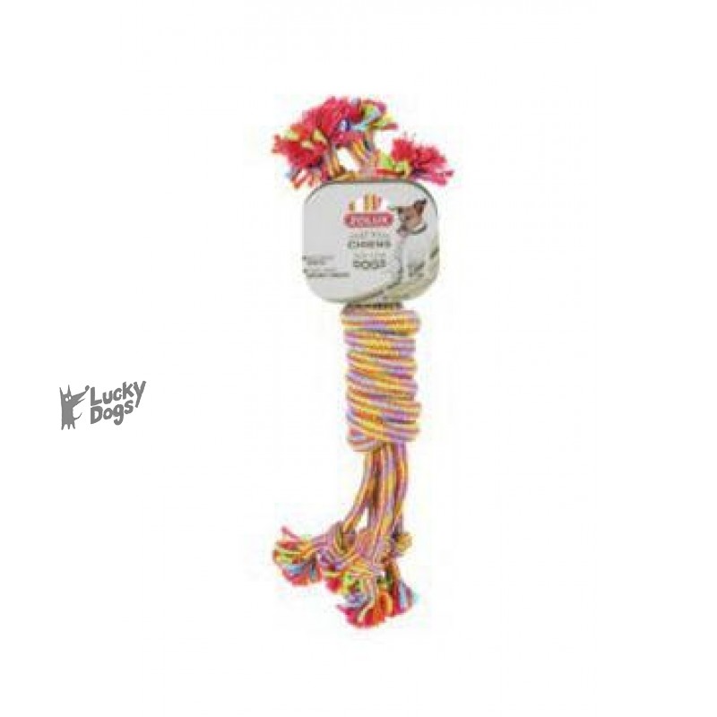 Hračka pes Preťahovadlo špirála farebná 35cm Zolux