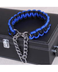 LuckyDogs Pegas obojok - modrá čierna S - 24-45 cm / 4 kg-7,5 kg