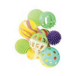 Hračka mačka sada loptičiek 10ks 4cm mix farieb Zolux
