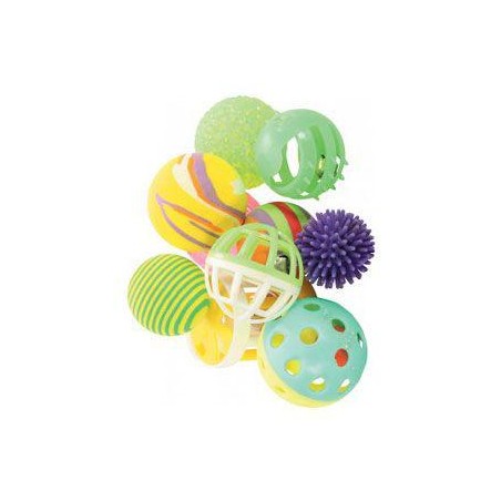 Hračka mačka sada loptičiek 10ks 4cm mix farieb Zolux