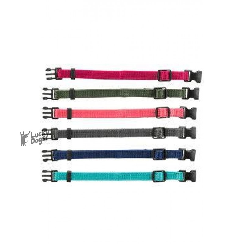 Obojok nylon pre šteňatá rozl.malina-modrá ML 6ks TR