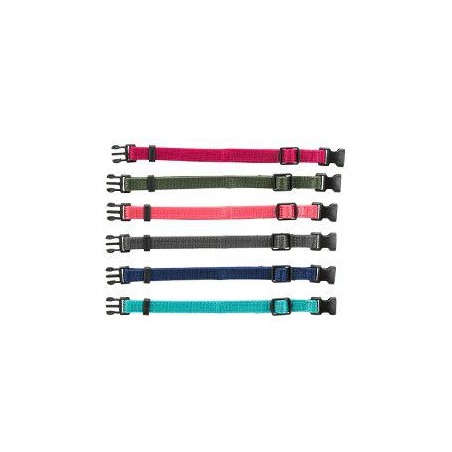 Obojok nylon pre šteňatá rozl.malina-modrá ML 6ks TR