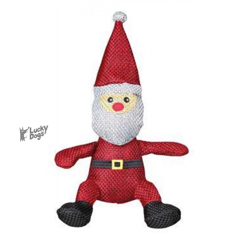 Vianočné Hračka pes Santa Claus z vlnenej látky TR 1ks
