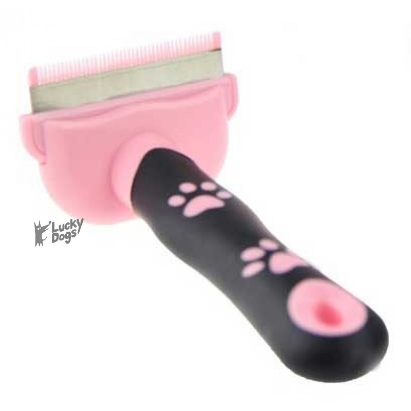 Odstraňovač podsady a uvoľnenej srsti - S / Short hair ružový