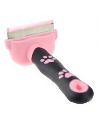 Odstraňovač podsady a uvoľnenej srsti - S / Short hair ružový