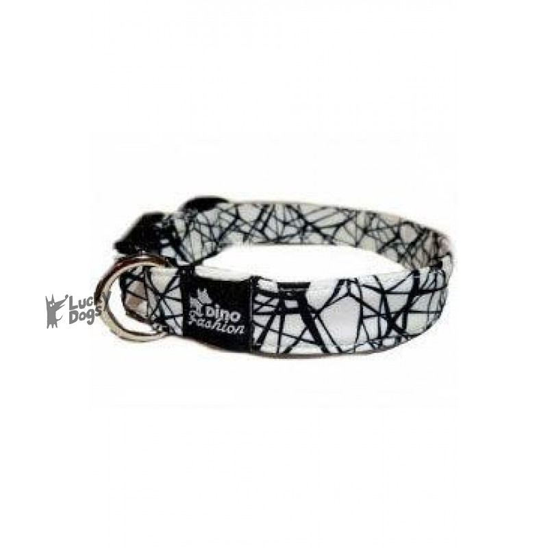 Obojok DINOFASHION Black and White 45/3cm