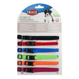 Obojok nylon pre šteňatá rozliš.červ.-čierna SM 6ks TR