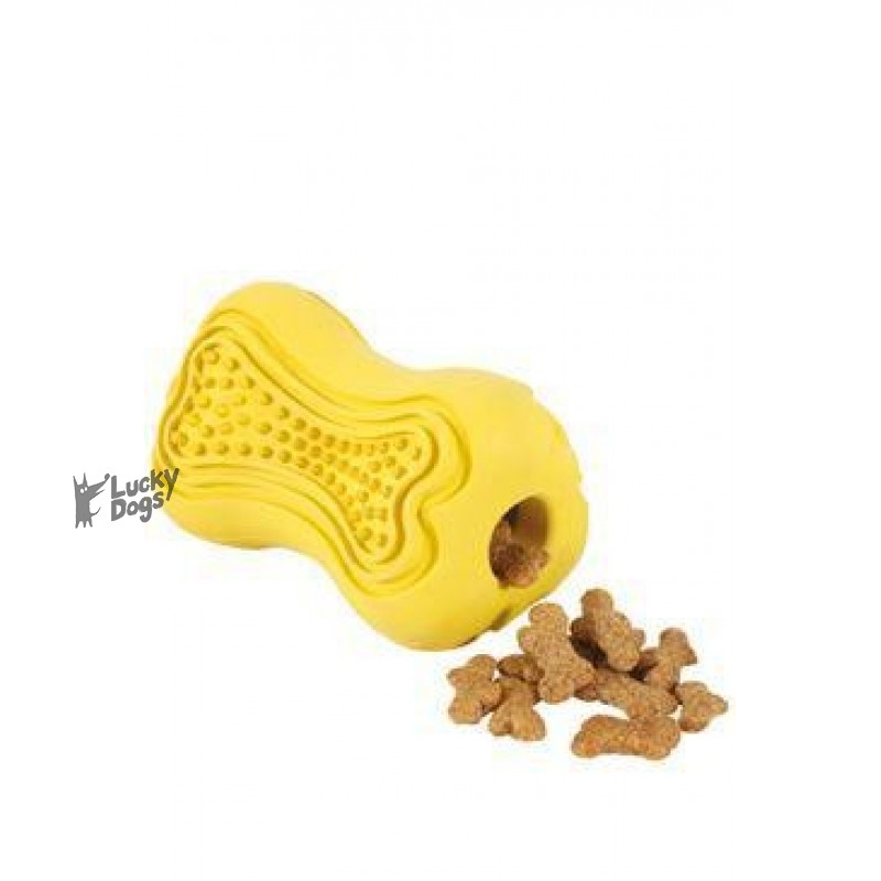 Hračka pes TITAN gumová kosť S žltá Zolux