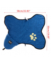 Uterák s kapucňou modrý